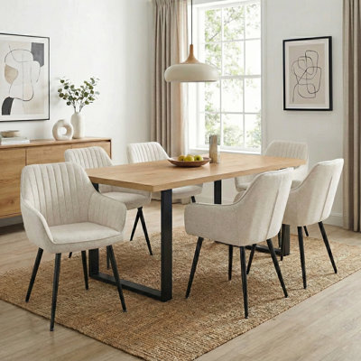 Covello 31.5'' W 6-Person Rectangular Dining Set