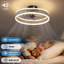 Ventilateur de plafond à DEL à profil bas de 19,7 pouces à intensité variable avec télécommande pour salle à manger et chambre à coucher-1284326788