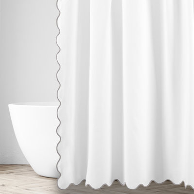 Antalya Solid Color Shower Curtain
