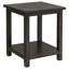 Ensemble de table basse et de table de bout avec tablette Ayne, 2 pièces, bois noir vieilli