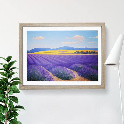 Awesome Lavender Flower Field - Single Picture Frame Print