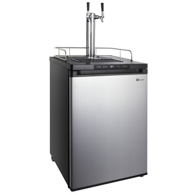 Kegco 24" Wide Homebrew Dual Tap Stainless Steel Digital Kegerator | Fridge.com