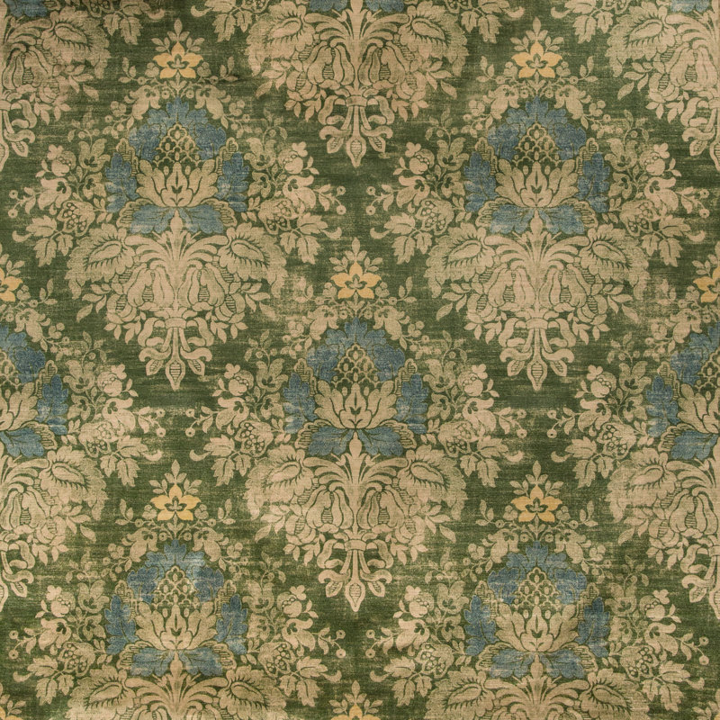 Harlington Alma Velvet Fabric, Loden