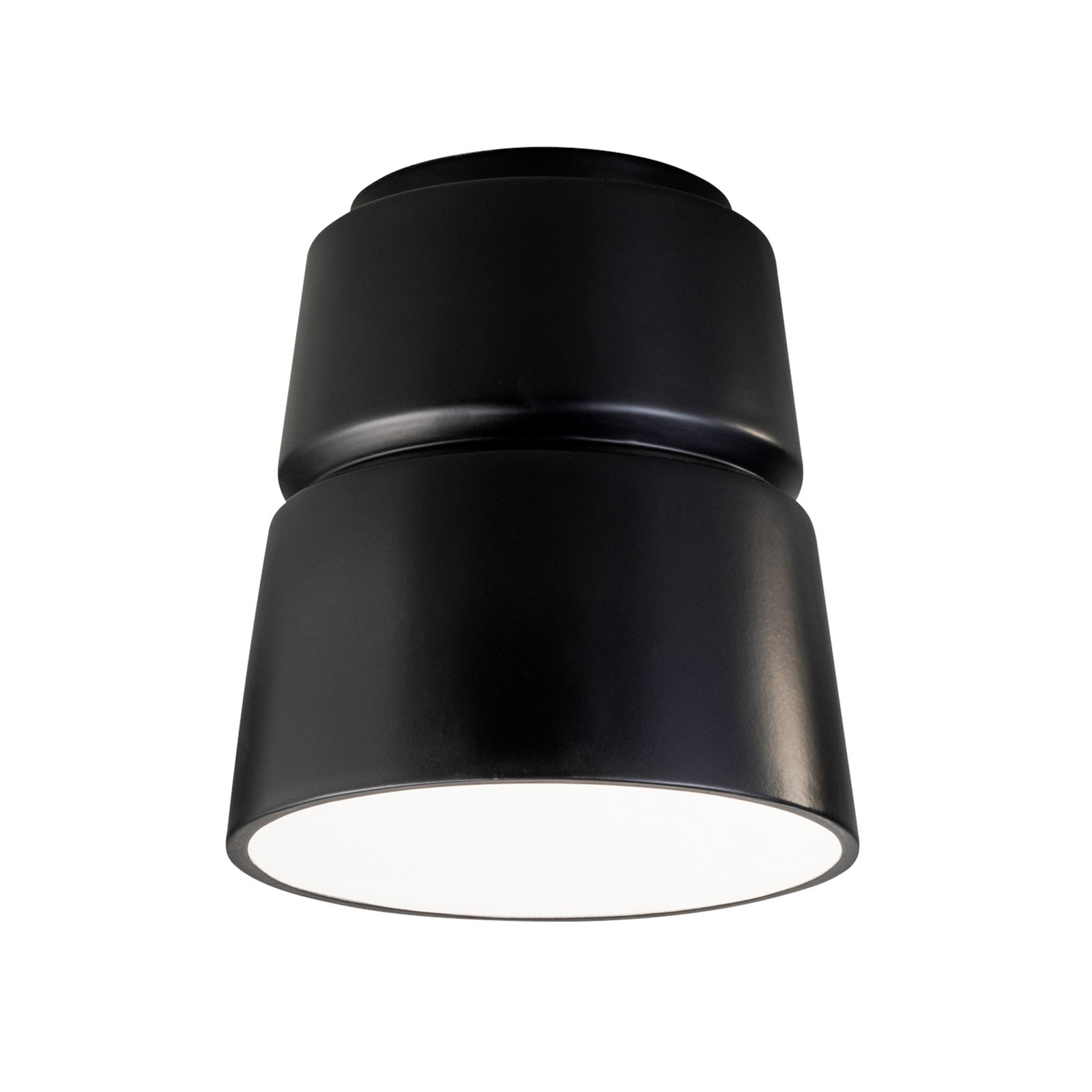 Logan Ceramic Empire Outdoor Flush Mount, Carbon Matte Black, LED (Integrated)