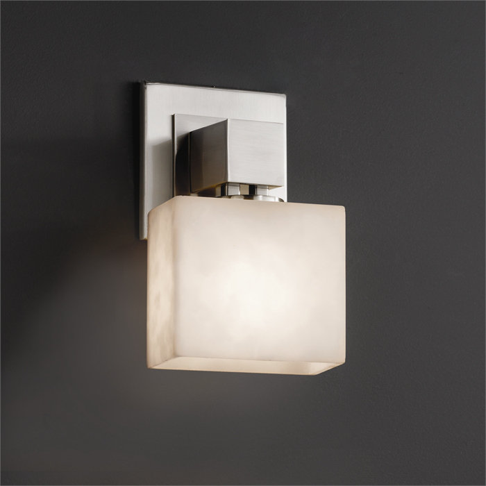 Brey Flush Mounted Sconce, Brushed Nickel