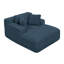 Living Room Compressed Chaise Lounge Foam Sofa bed, Fluffy Corduroy Upholstered Cloud Couch with Deep Seat, Blue