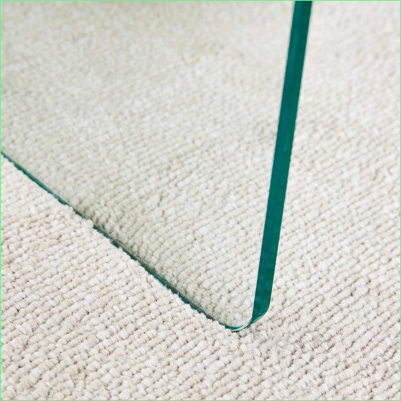 Table de chevet à double tiroir avec verre trempé Panneau de fibres à densité moyenne - Rangement pour chambre à coucher moderne