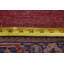 Tapis de couloir géométrique rouge Viss Persian Design noué à la main 4 x 11