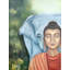 Gaj Gautam - Bouddha | Huile sur toile | Par Jolly Sharma