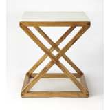 Braylon Marble & Wood End Table