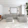 Flex 6 - Piece Upholstered Modular Sectional with Bumper Ottoman