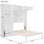 Lit escamotable moderne Celeste avec armoire supérieure et tablettes, panneau de fibres à densité moyenne durable et contreplaqué-130703385