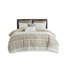 Ensemble de housse de couette en coton pour lit double / grand 3 pièces avec capitonnage en chenille-121108199