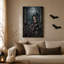«Creepy Doll in Dark Garden with Spiders and Roses», art mural sur toile-1124187894