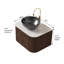 Meuble-lavabo de salle de bain mural 24 po avec lavabo 24 po avec lavabo, tiroir et cuve en céramique avec motif de pierre, pré-assemblé