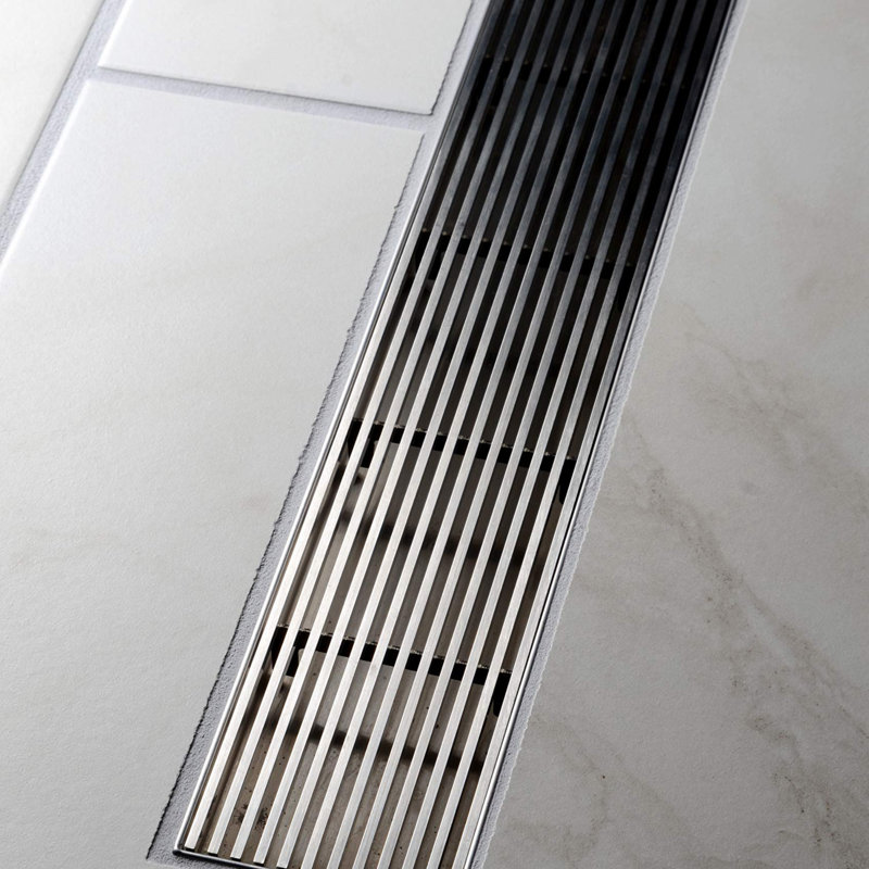 Grille linéaire en acier inoxydable pour drain de douche Dls3320, 32"