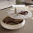 Cream style creative minimalist rotating end table