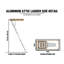 Échelle de grenier en aluminium 25 po x 54 po, capacité de 350 lb, hauteur de plafond de 7 à 10 pi