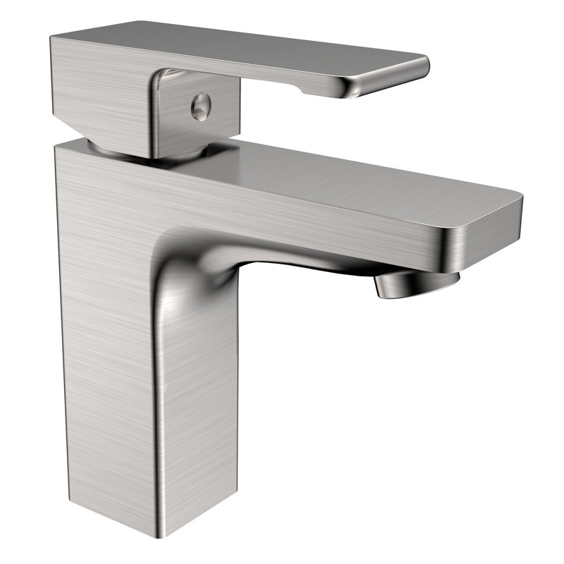 Robinet pour salle de bain à un trou Hadley, Nickel satiné