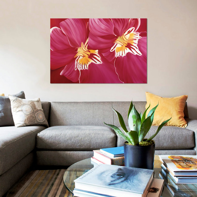 « floriade ii », impression sur toile, H 12 po x l 18 po x P 1,5 po, Toile tendue, Pas de tapis