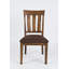 Chaise d'appoint à dossier à lattes Koichiro en brun