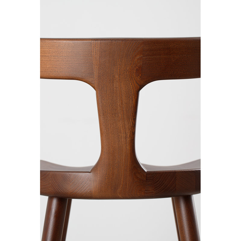 Anvil Chair With Back, Bar Stool (31” Seat Height), Matte Brown