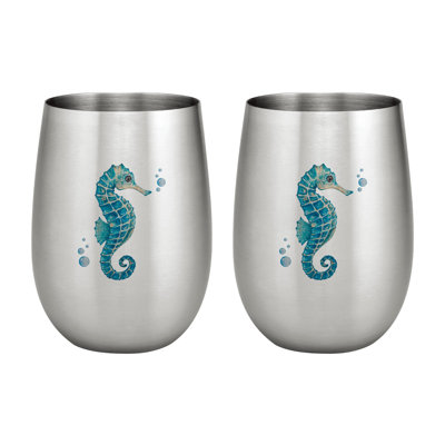 Sterns 20oz. Stainless Steel Wine Glass Set