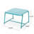 Graceful Matte Iron Side Table In Teal For Outdoor Delightful Moments Attractive Pleasure Time
