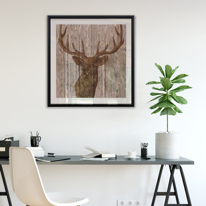 Cerf majestueux - reproduction de cadre photo, H 30,5 po x l 30,5 po x P 1,5 po