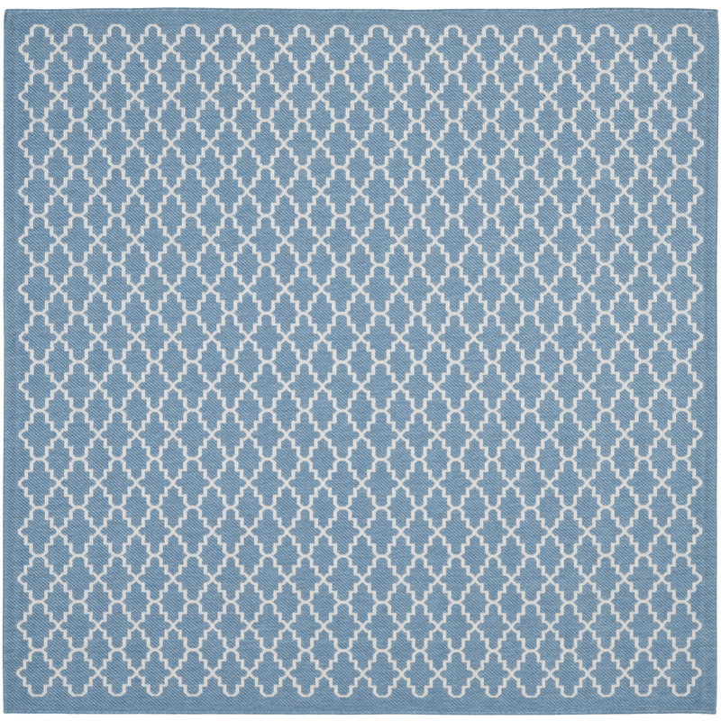 Herefordshire Performance Geometric Indoor/Outdoor Area Rug, Square 6'7"