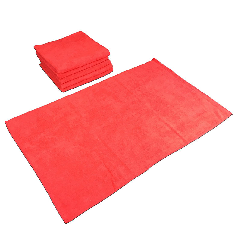 Miktat Smart Choice 300 GSM Light Weight Microfiber 16x27 Hand Towel (Pack of 12), Red