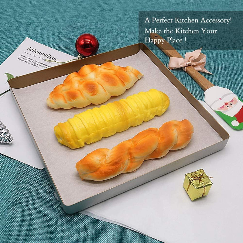 11x11 Inch Gold Nonstick Carbon Steel Square Baking Pan