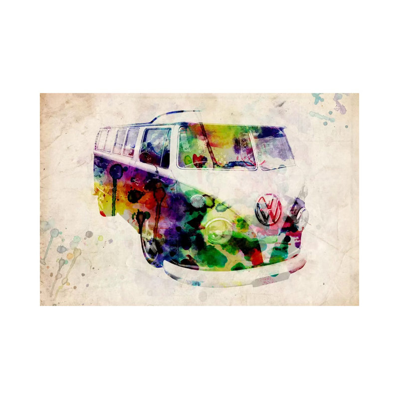 VW Camper Van (Urban) by Michael Tompsett - Wrapped Canvas Gallery-Wrapped Canvas Giclée, 20.32 cm H x 30.48 cm W