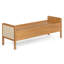 Repose-pieds avec rangement en rotin scandinave