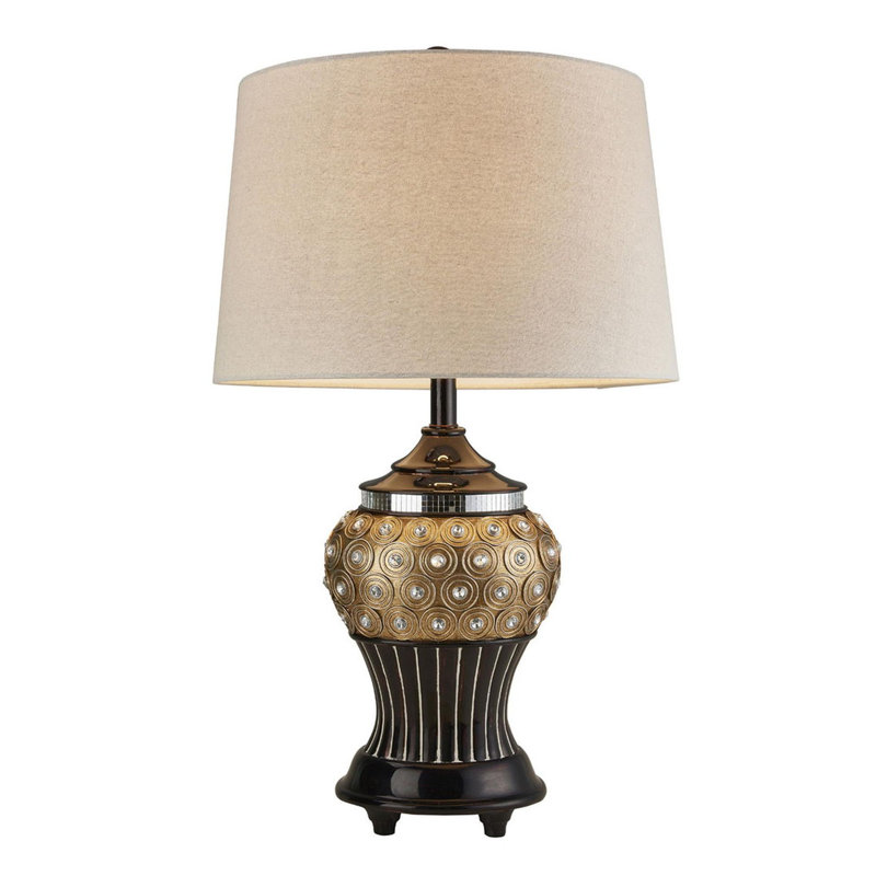 Lampe de table en résine dorée 28,75 pouces Max