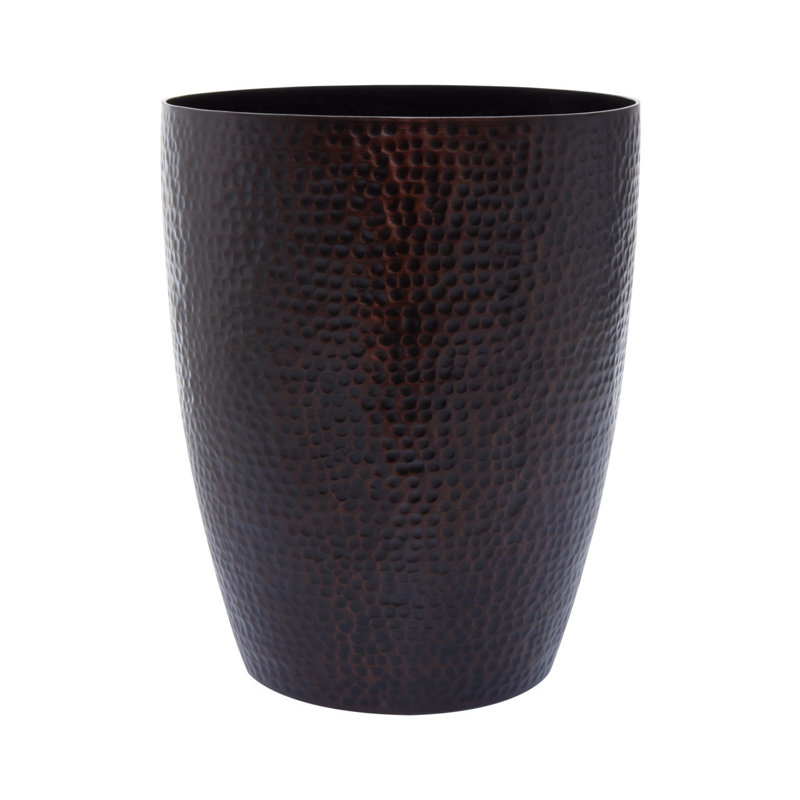Strout Stainless Steel Open Waste Bin - 8L, Black