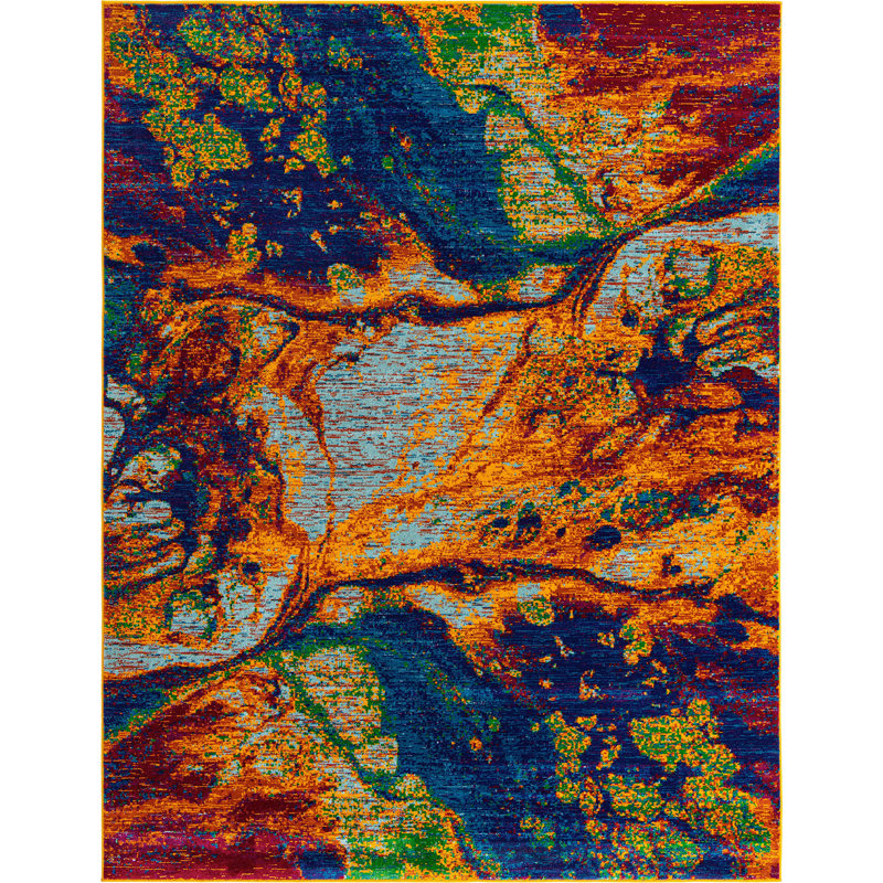 Malaija Abstract Indoor Rug, Rectangle 7'10" x 10'