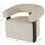 Fauteuil d'appoint incurvé en polyester Jessa