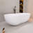 67" Freestanding Soaking Solid Surface Bathtub