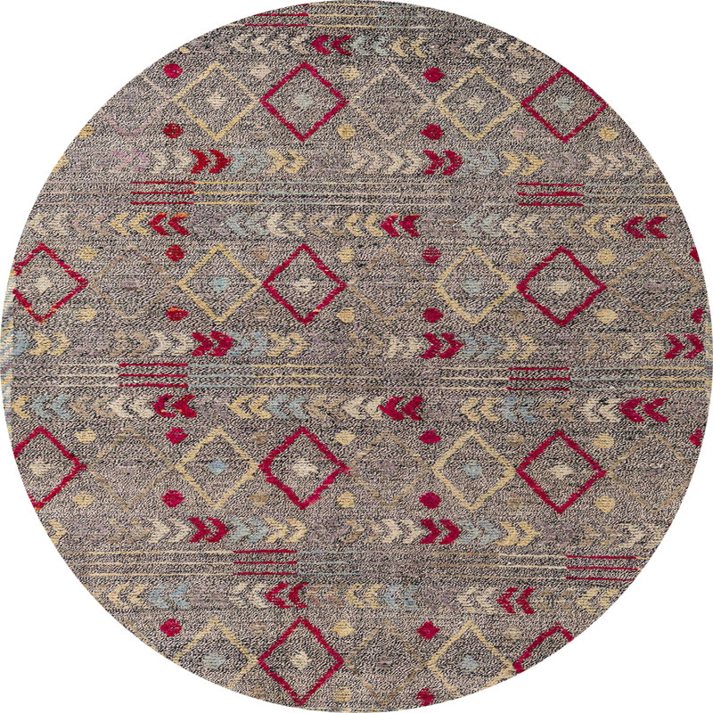 Tapis abstrait moderne 5073, Rond 7 pi