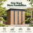 6 x 4 ft Brown Metal Outdoor Storage Shed with Hinged Double Doors, Pent Roof Weather Resistant Garden Utility Shed