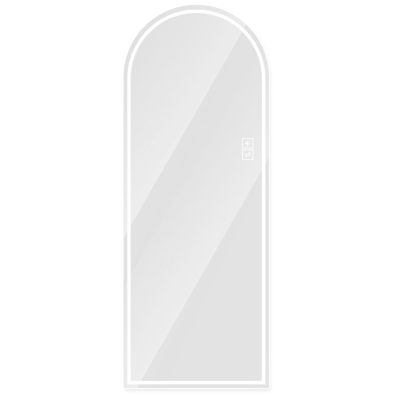 65" X 21" Led Arch Full Length Mirror. Dimmable, -Proof. Modern Style For Various Rooms. Reflection. . Adjustable Options. Clear Imaging. Two Lights Design Home. , Modes. Safe To Use