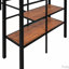 Lit mezzanine en métal avec grille de rangement supérieure et échelle de rangement latérale-991341554
