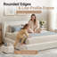 Cadre de lit Fournier AirFrame King avec tête de lit, cadre de lit plateforme rembourré Cloud, rembourrage en mousse de 12 cm, sans sommier, montage facile-84185289-84464860