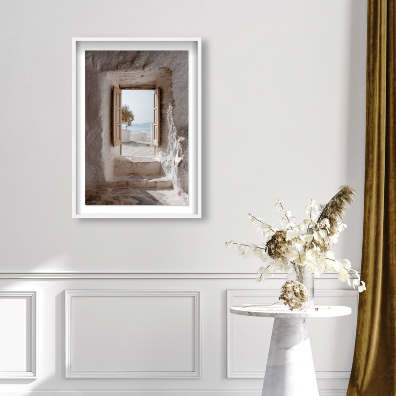 Mortar Meditation Print by Oliver Gal, 46.5"H x 31.5"W, White Shadowbox