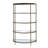 Aditya Contemporary Rectangular Mirrored Rack in Antique Brass