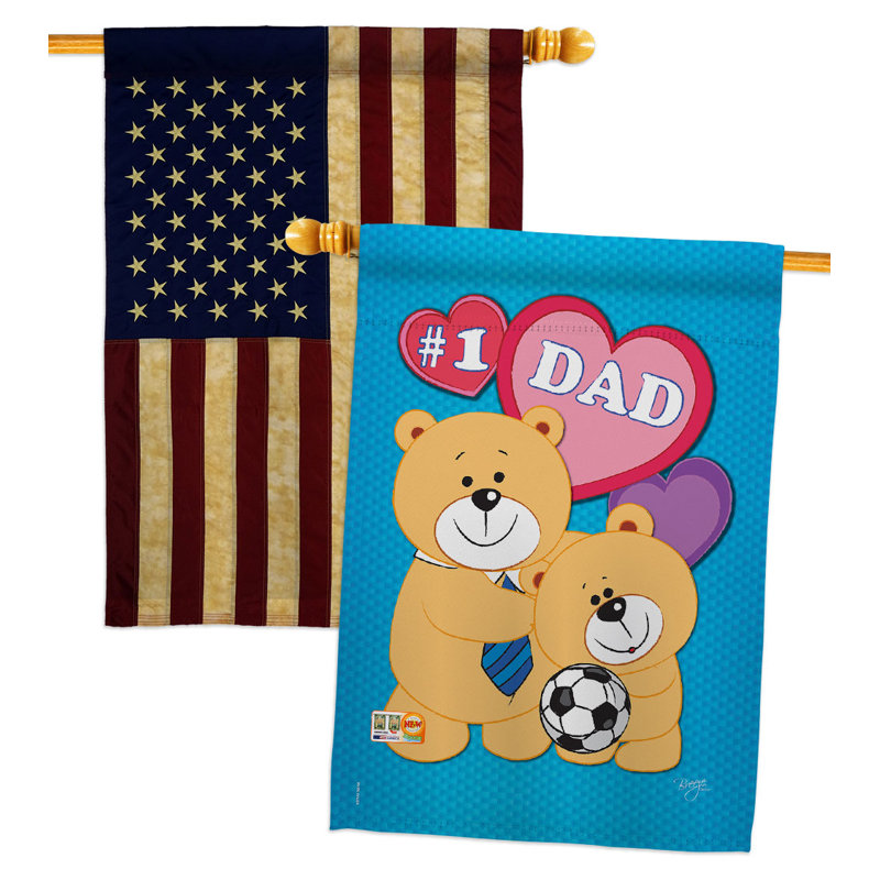 Drapeau de maison décoratif à 2 côtés en polyester / mélange de polyester 40 x 28 po