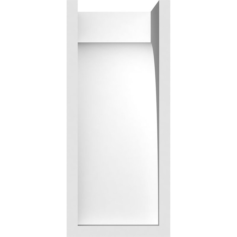 Corbeau standard en PVC de qualité architecturale Stockport, H 8 po x l 3 po x P 4 po