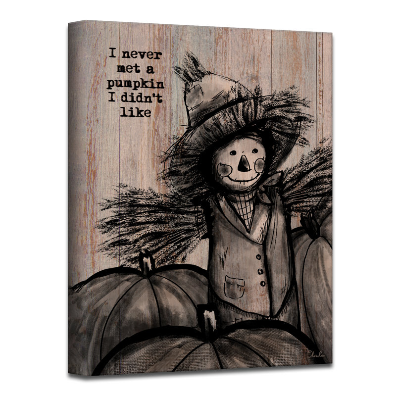 «Pumpkin Patch Scarecrow», impression sur toile tendue, H 40 po x l 30 po x P 1 po