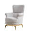 Chaise d'appoint rembourrée à haut dossier pour le salon